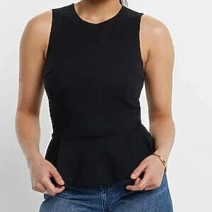 Express Ponte Crew Peplum Tank M